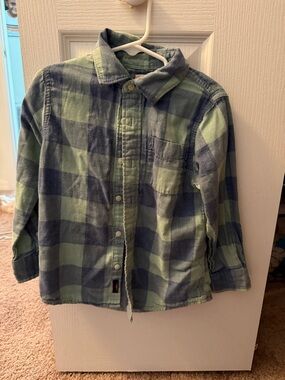 BUNDLE Faherty Boys Green and Navy Plaid Button-Down Shirt & Spring Lake T-Shirt